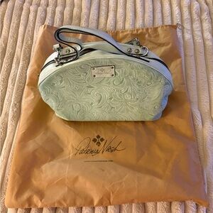 Patricia Nash Light Green Embossed Shoulder Bag